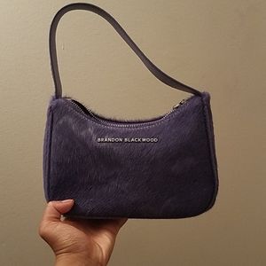 Brandon Blackwood purple pony hair syl bag